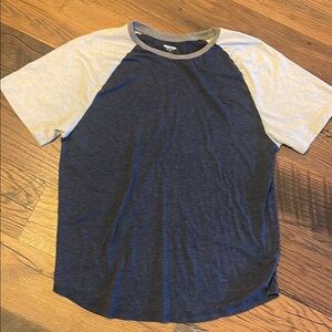 Men's Blue and Gray Raglan T-Shirt